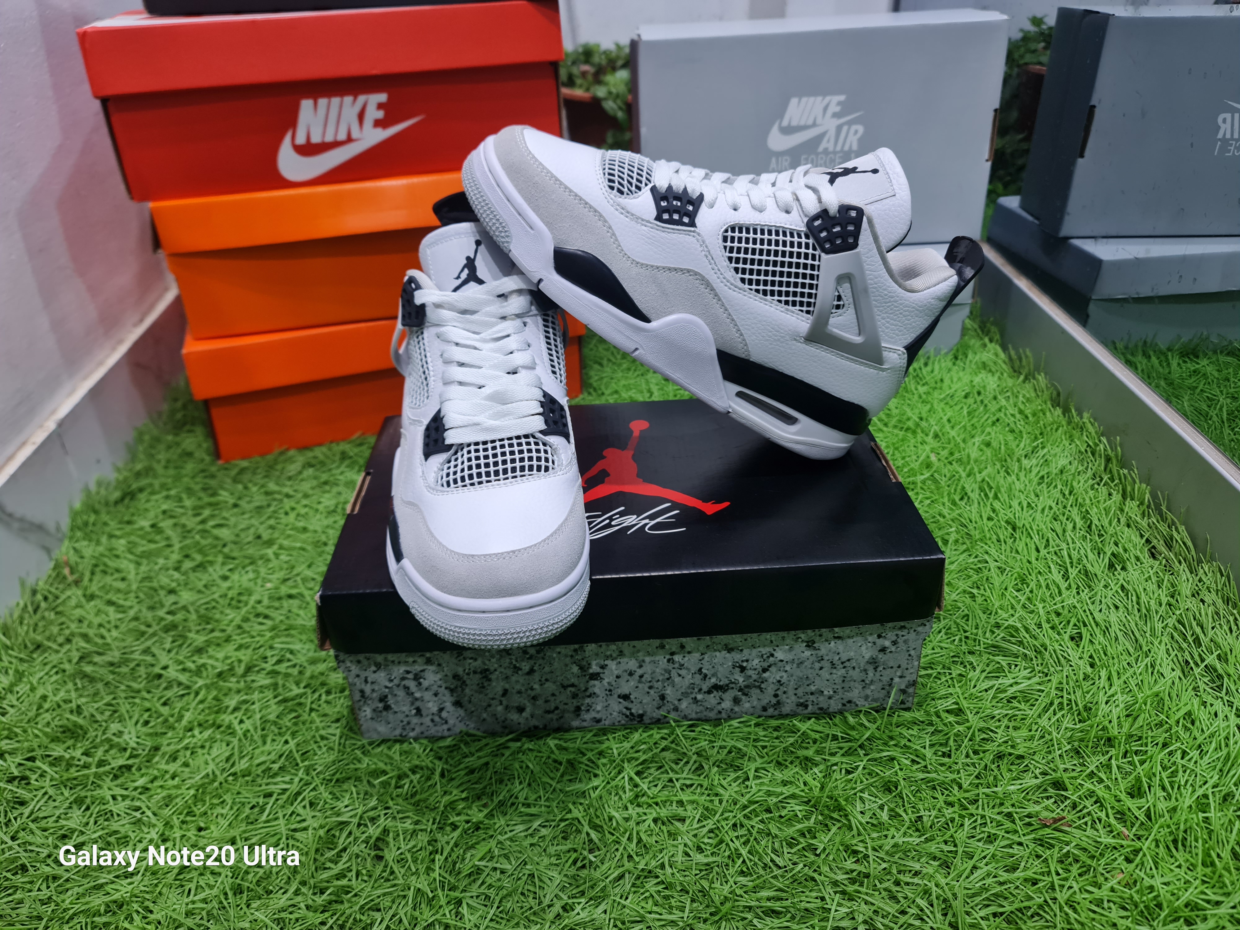 NIKE AIR JORDAN 4 White/Midnight Navy
