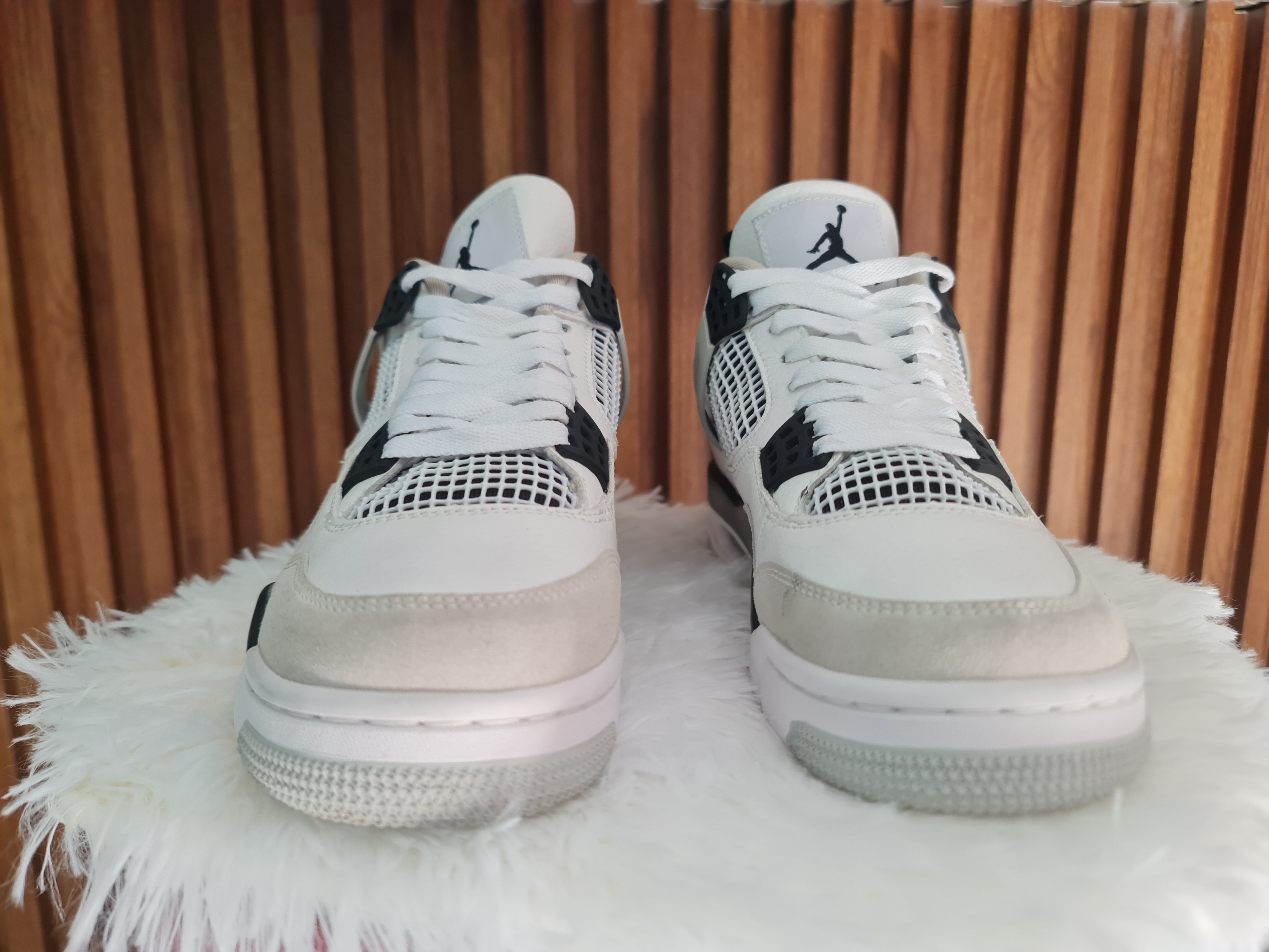NIKE AIR JORDAN 4 MILITARY BLACK BLANCO/NEGRO — foto 8