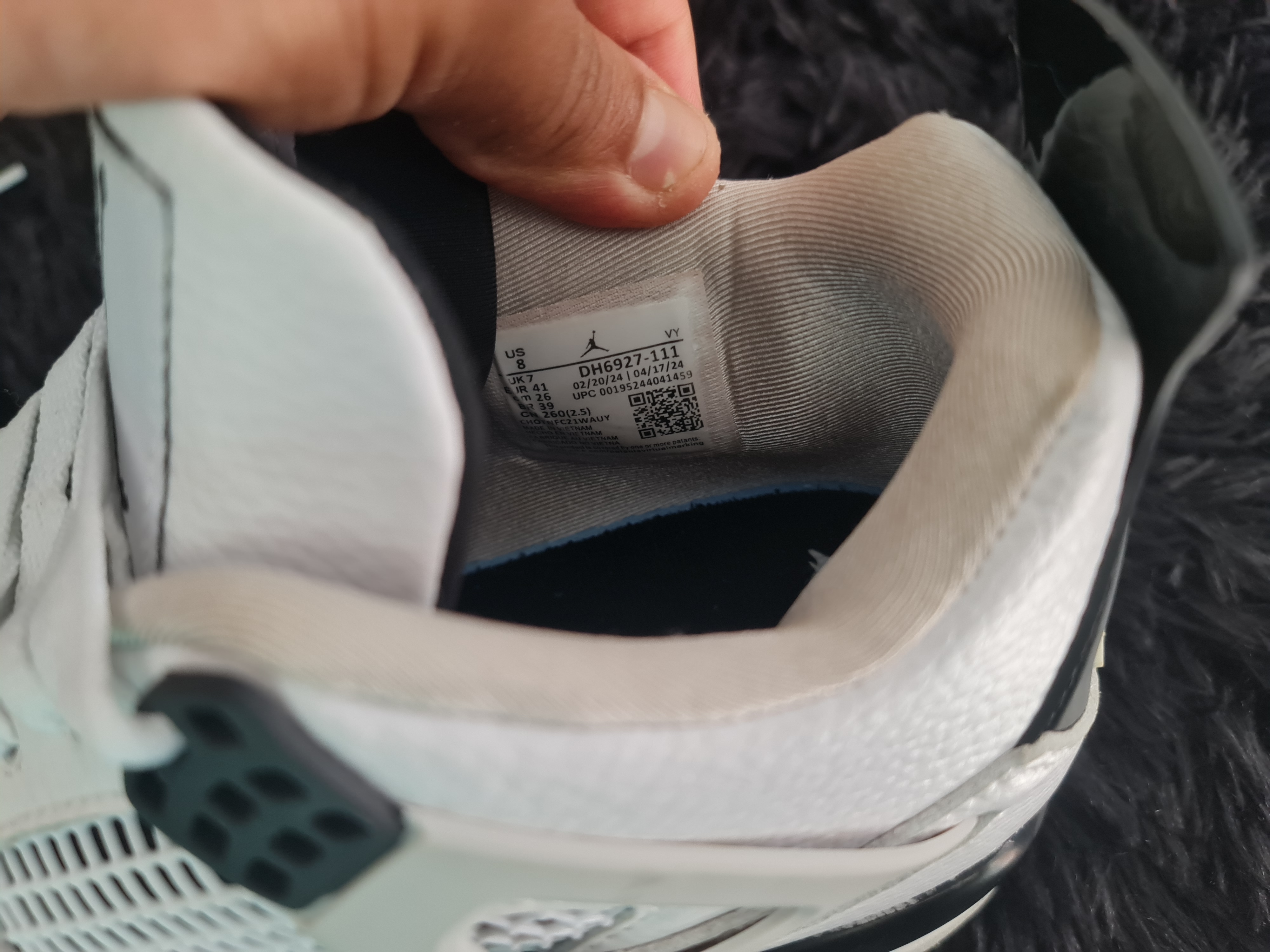 NIKE AIR JORDAN 4 MILITARY BLACK BLANCO/NEGRO — foto 3