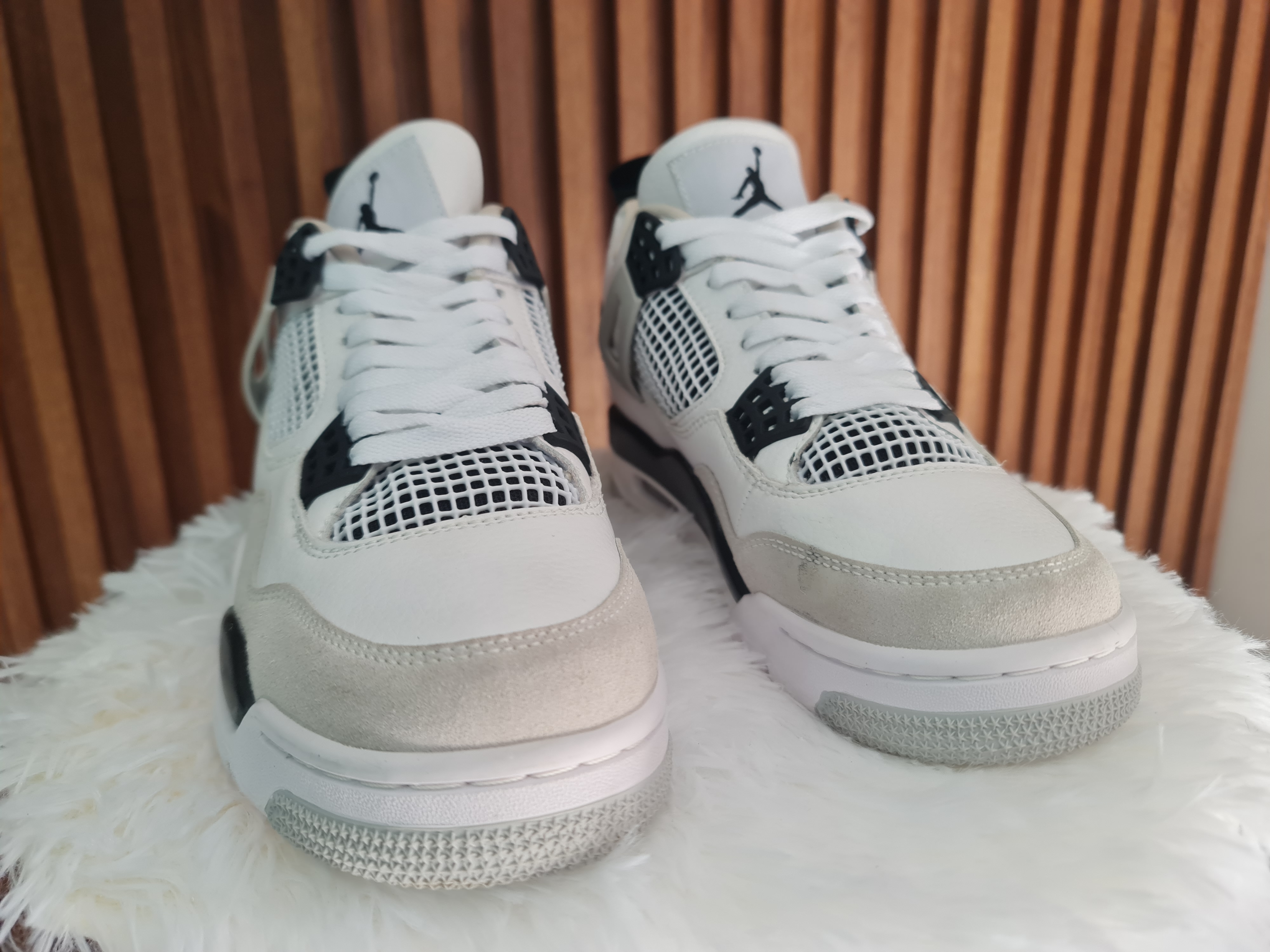 NIKE AIR JORDAN 4 MILITARY BLACK BLANCO/NEGRO — foto 7
