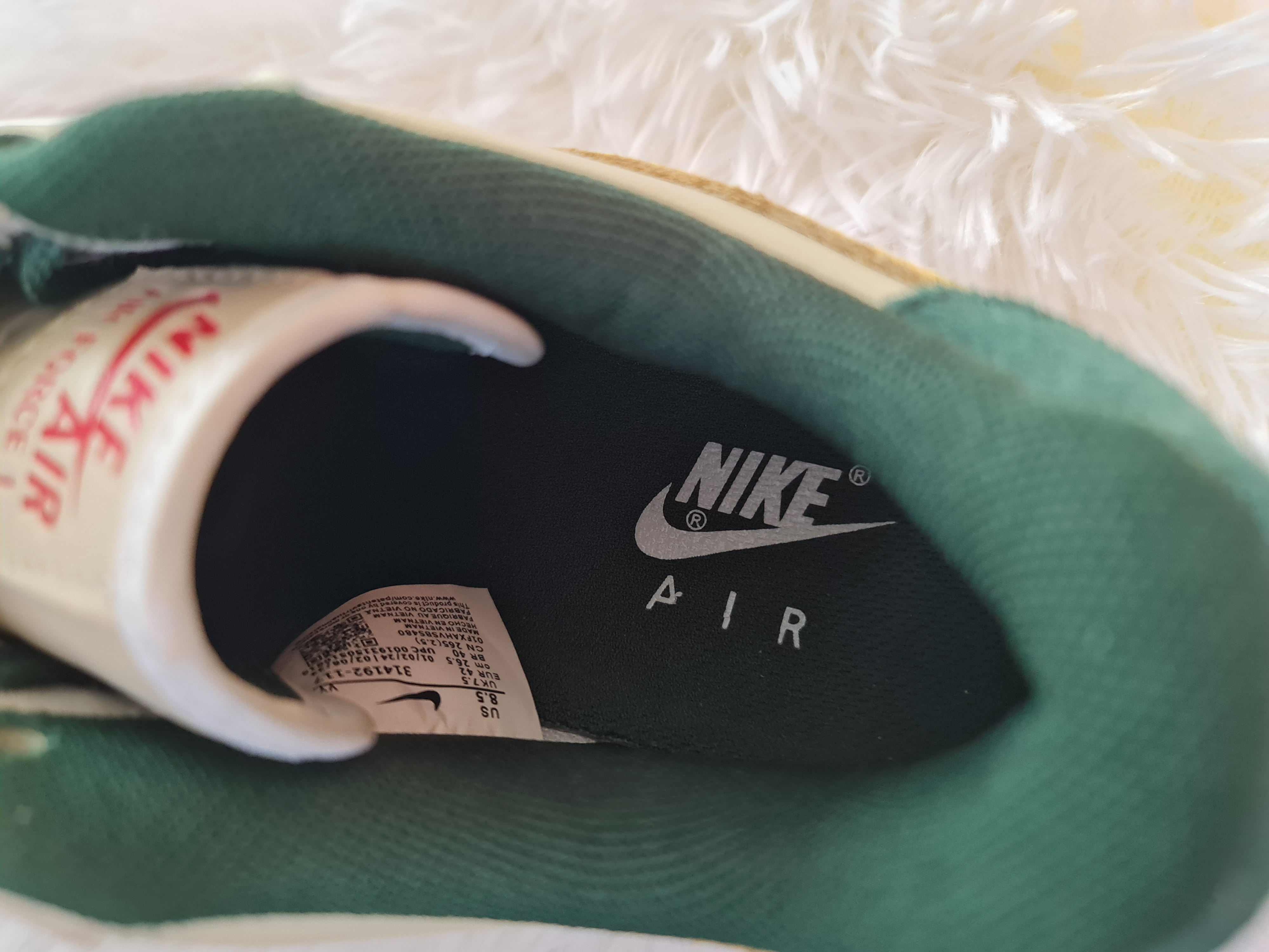 NIKE AIR FORCE 1 BLANCO/VERDE/ROJO — foto 3