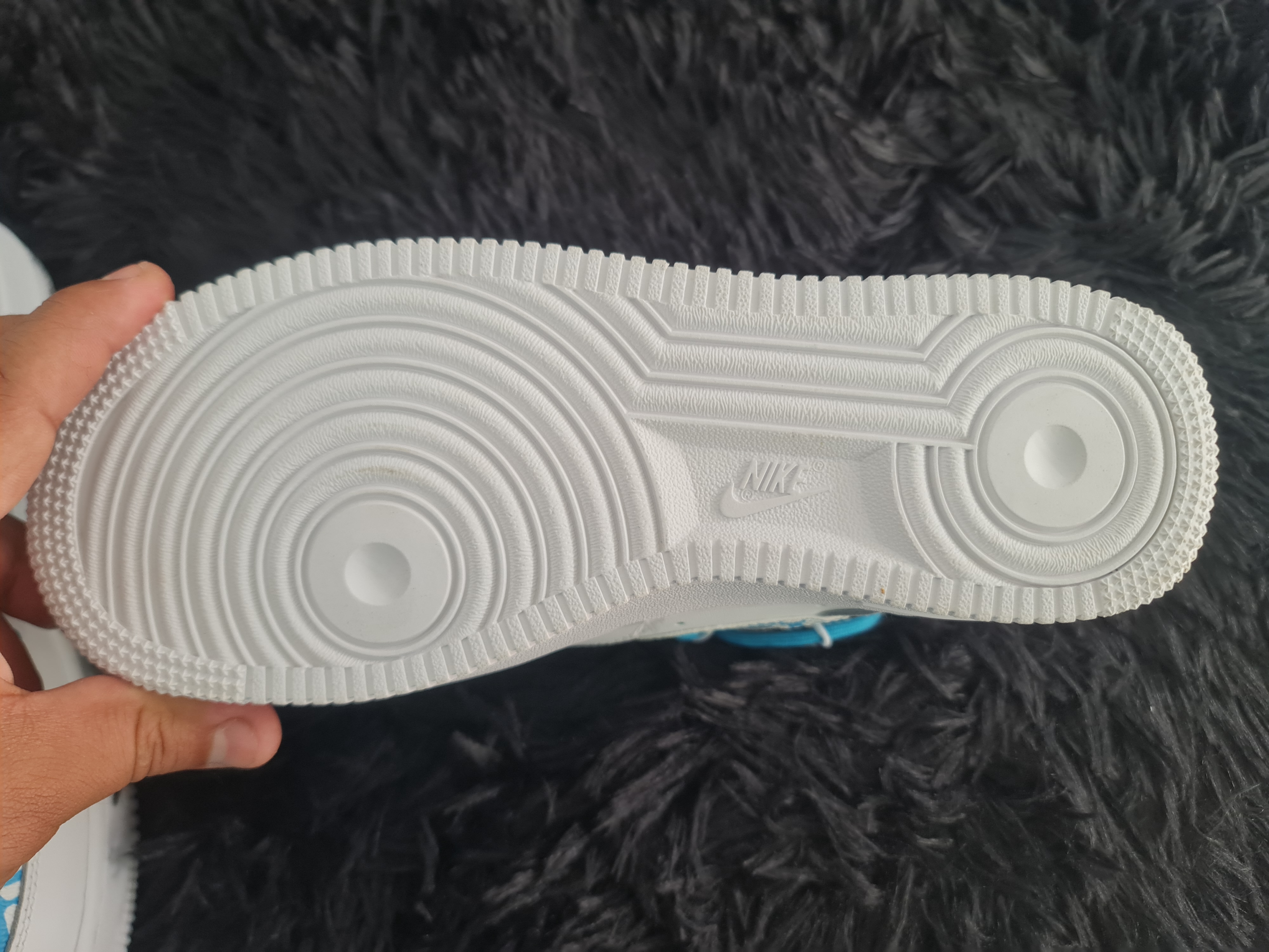 NIKE AIR FORCE 1 BLANCO/CELESTE — foto 6