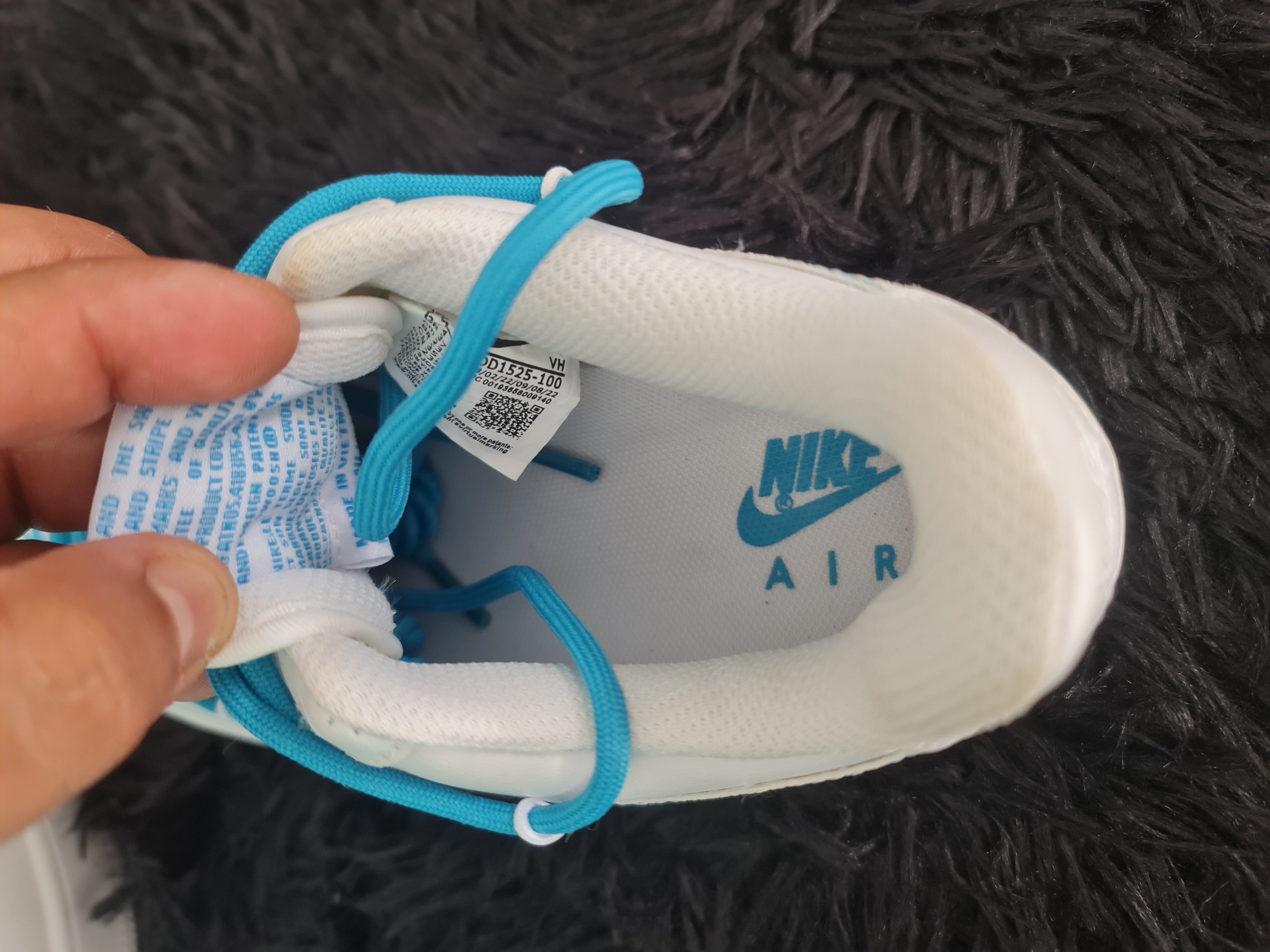 NIKE AIR FORCE 1 BLANCO/CELESTE — foto 4