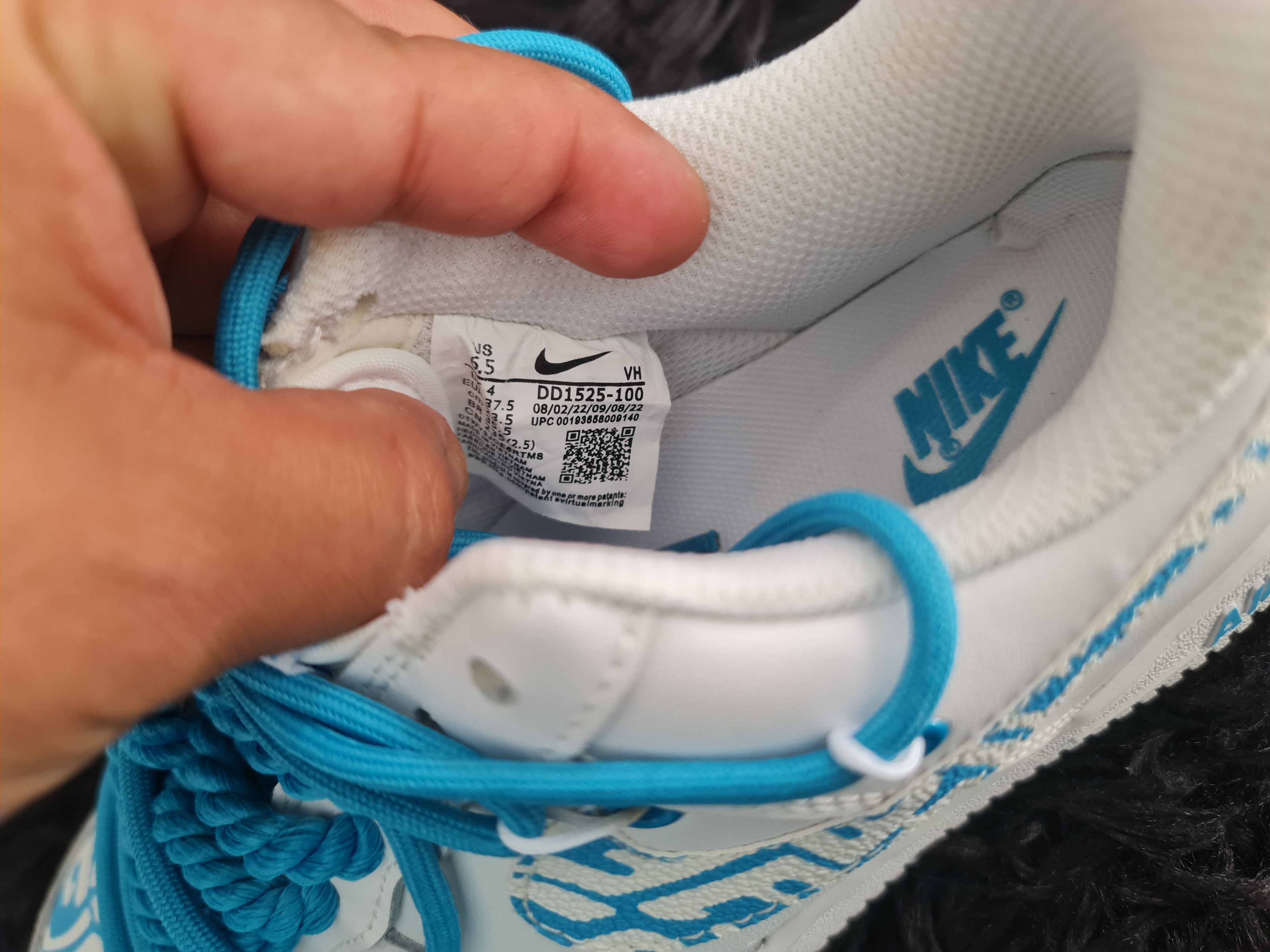 NIKE AIR FORCE 1 BLANCO/CELESTE — foto 5